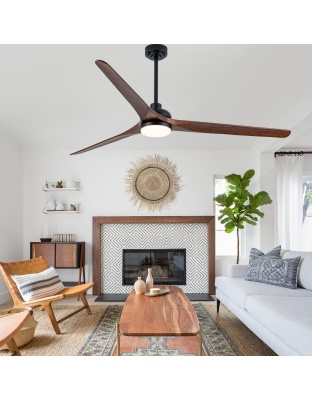 72 Inch Modern Farmhouse Extra Large Ceiling Fan with Dimmable LED Light and Remote, 6 Speeds DC Motor Reversible Ceiling Fan for Large Room