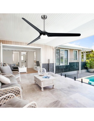 72 Inch Modern Farmhouse Extra Large Ceiling Fan with Dimmable LED Light and Remote, 6 Speeds DC Motor Reversible Ceiling Fan for Large Room